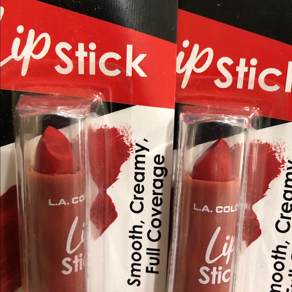 2pack “just bitten” full red smooth creamy full coverage lipstick new